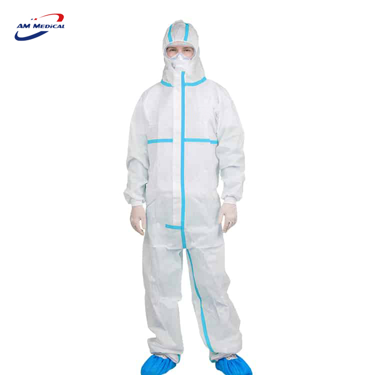 Disposable SMS Coveralls With Tape AM-F07